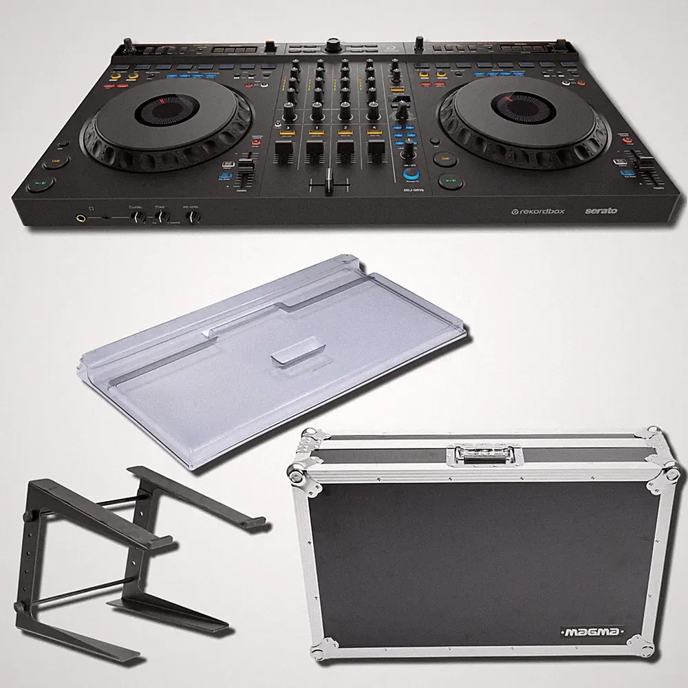 AlphaTheta DDJ-GRV6 DJ Controller w/ Workstation Case, Cover & Stand