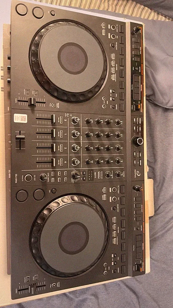 AlphaTheta DDJ-GRV6 Quad Deck DJ Controller, Dual Jog Wheels, Drum Roll, Mixer