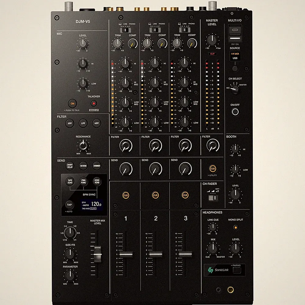 AlphaTheta: DJM-V5 3-Channel DJ Mixer (Open Box Special)