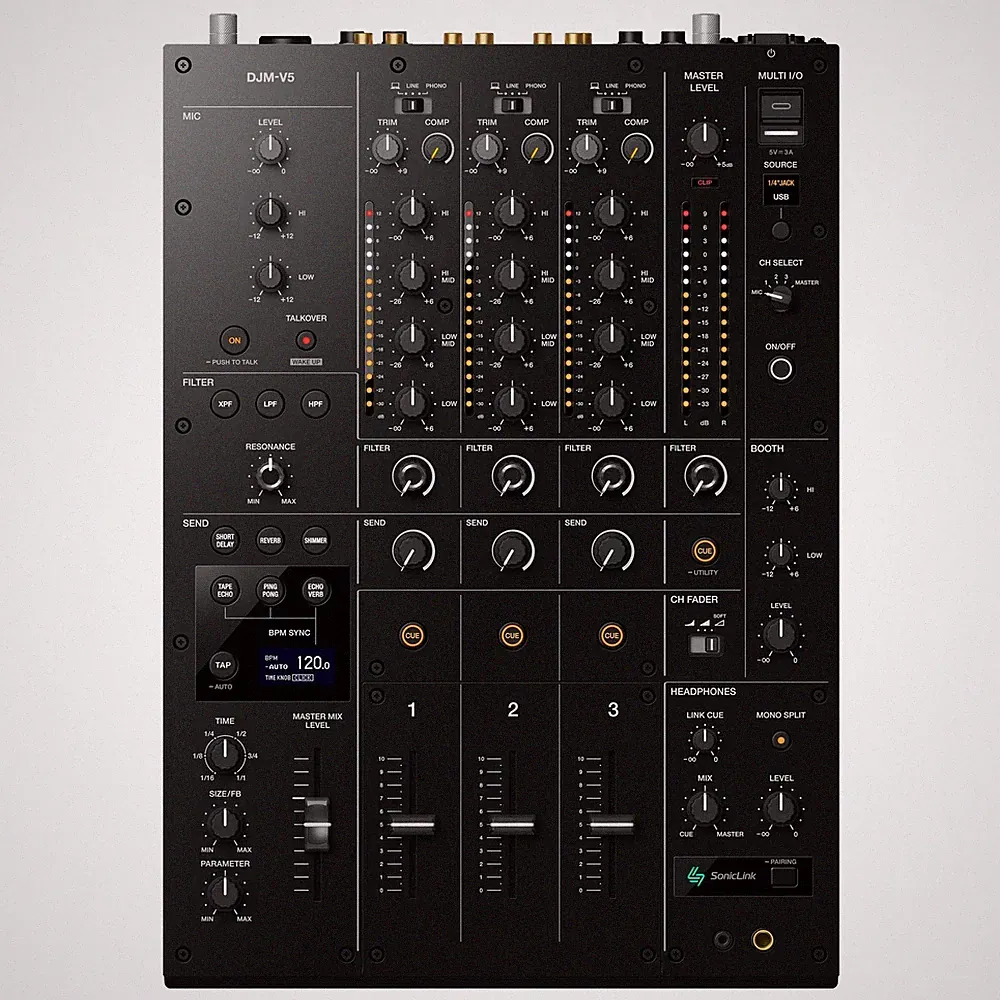AlphaTheta: DJM-V5 3-Channel DJ Mixer (Open Box Special)