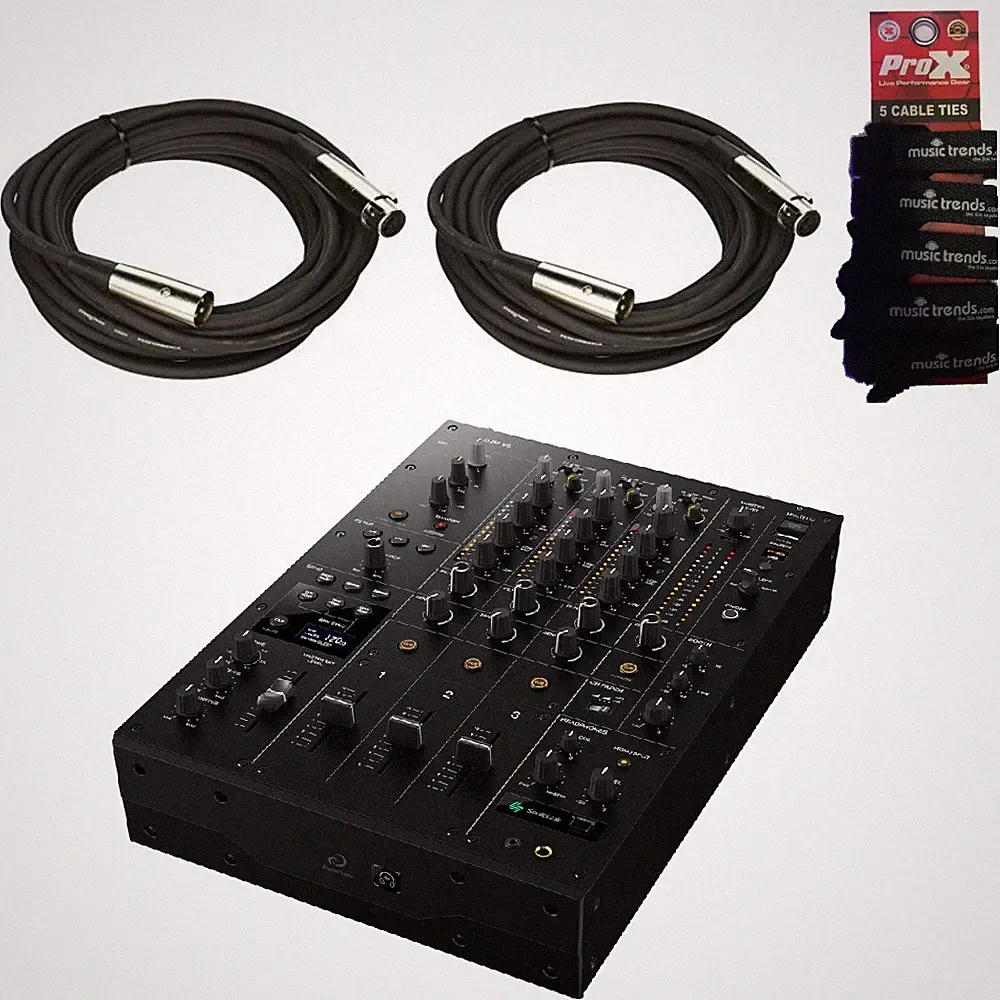 AlphaTheta DJM-V5 3-channel DJ Mixer + XLRS and Wraps