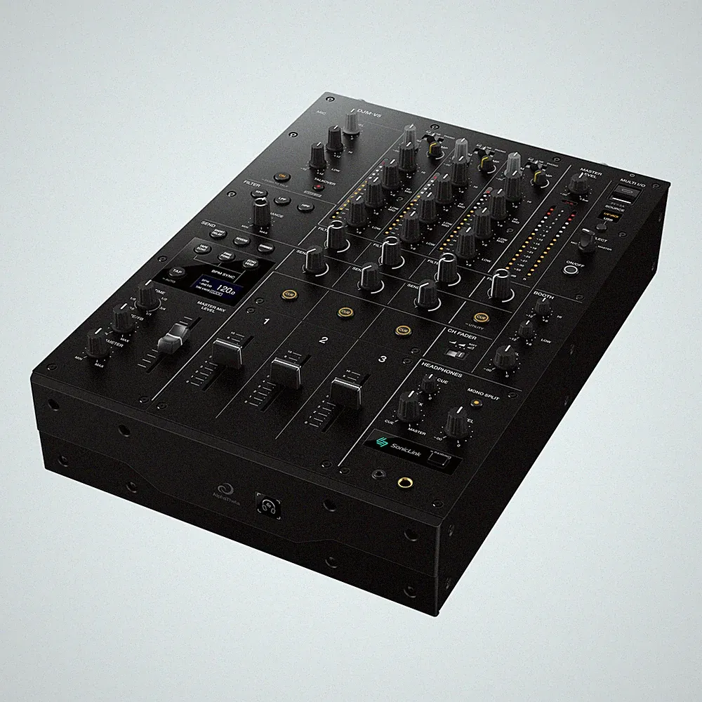 AlphaTheta DJM-V5 Compact 3-Channel DJ Mixer w/Built-in Effects + 3 Filter Types