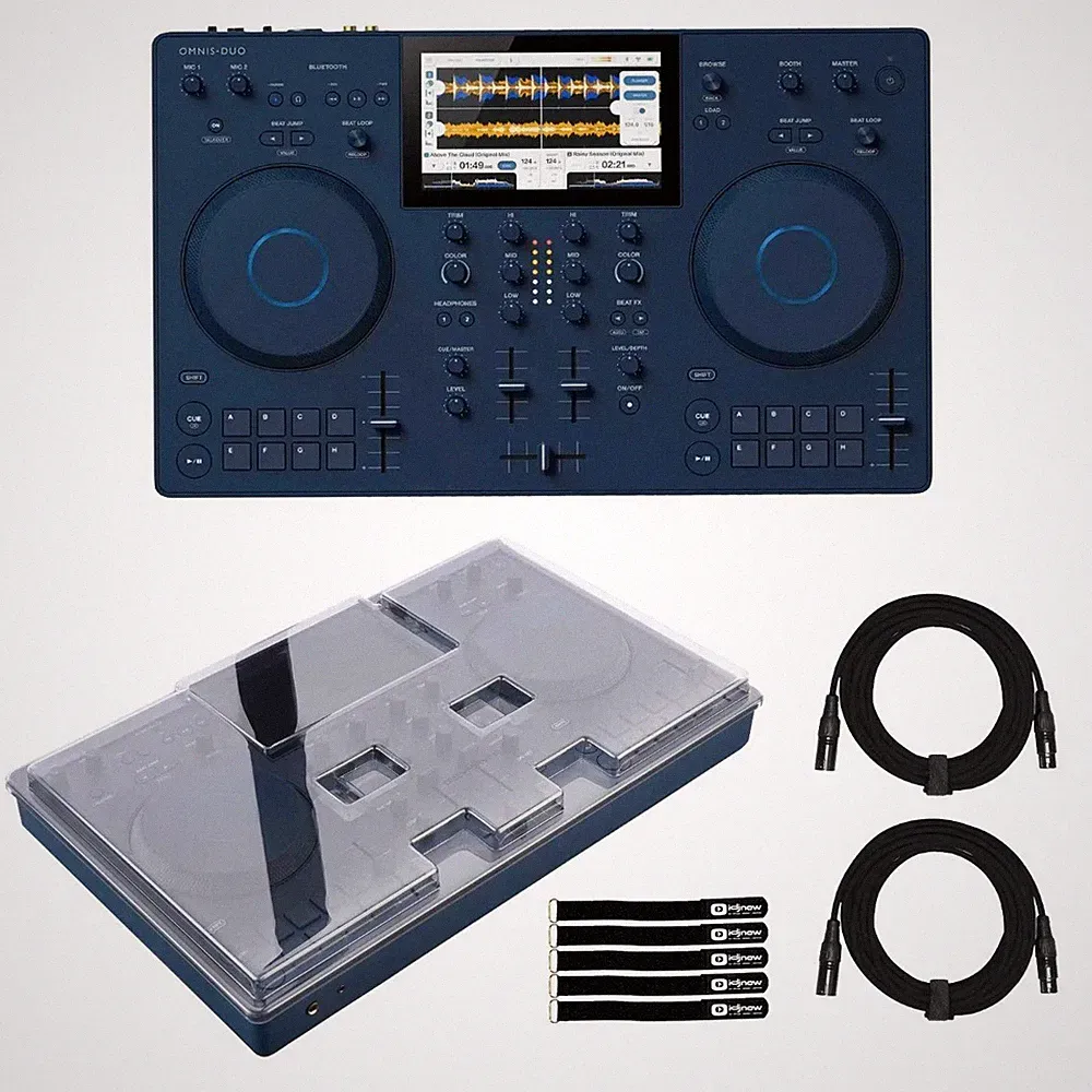 AlphaTheta OMNIS-DUO All-in-One Portable DJ Controller System w Decksaver