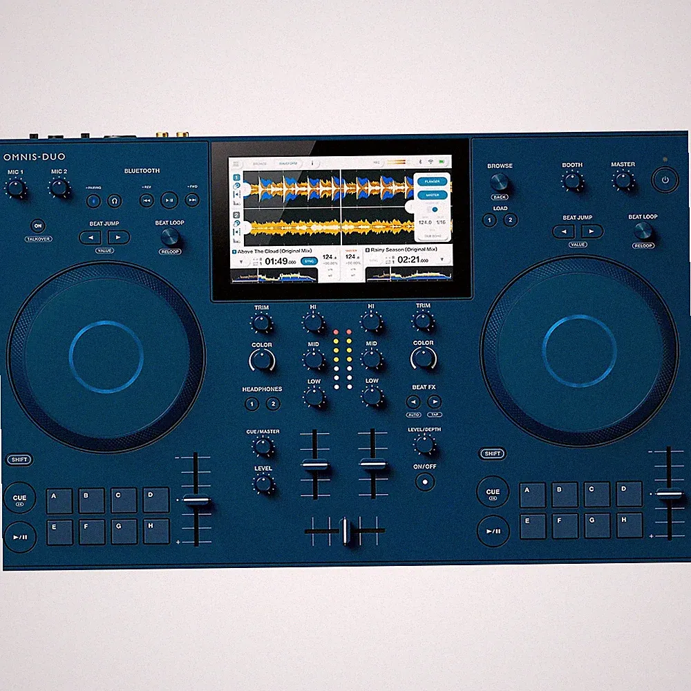 AlphaTheta OMNISDUO Wireless Portable allinone DJ system Blue Refurbished