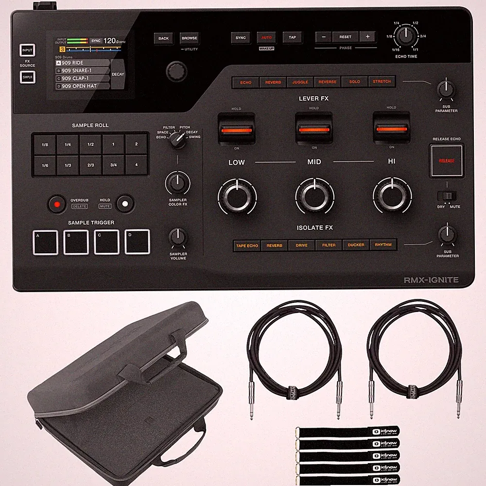 AlphaTheta RMX-IGNITE Professional DJ Effector w 3 Band FX Section & Sampler Pk