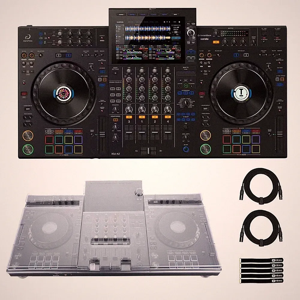 AlphaTheta XDJ-AZ Professional All-in-One DJ Controller System w Cover Package