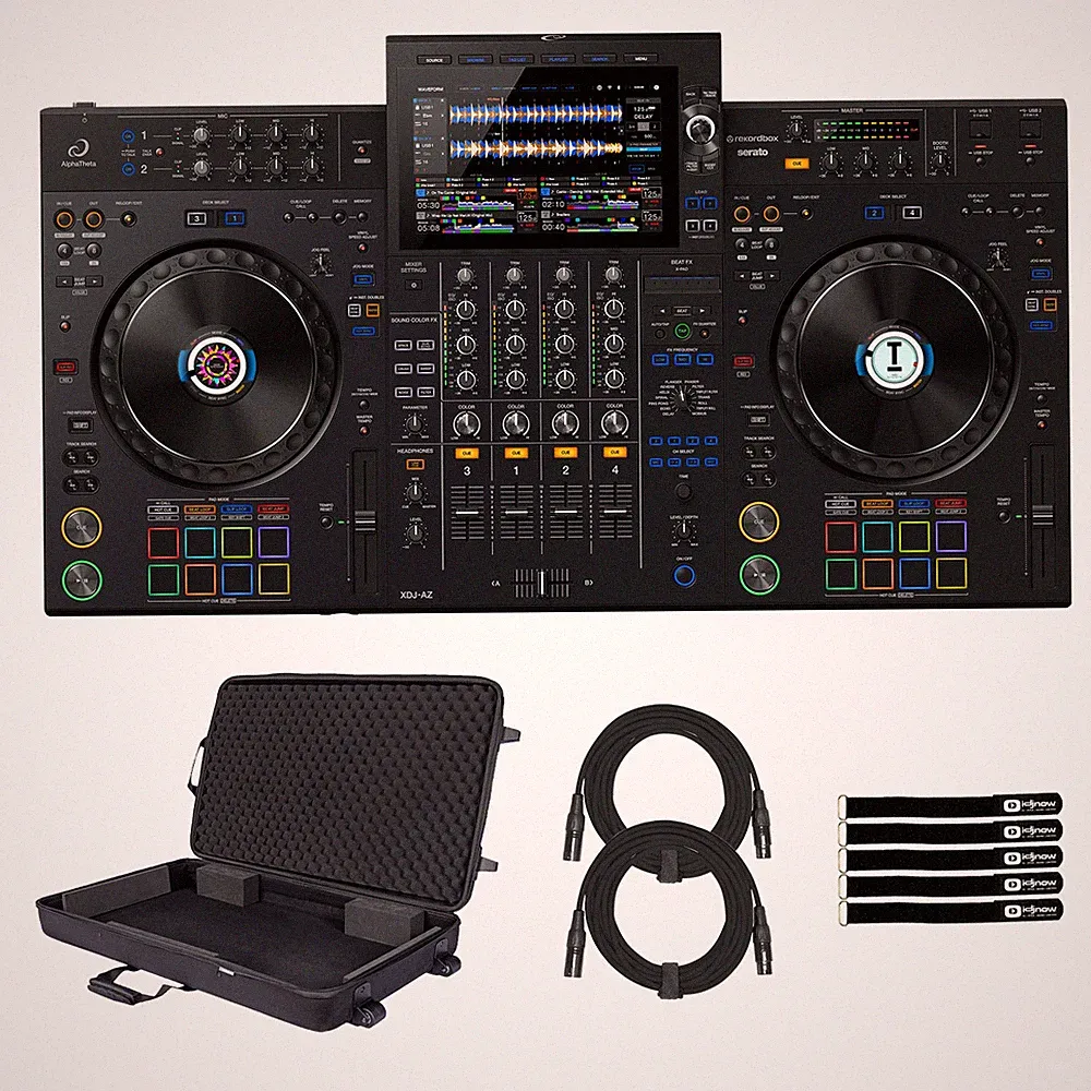 AlphaTheta XDJ-AZ Professional All-in-One DJ Controller System w Rolling Case