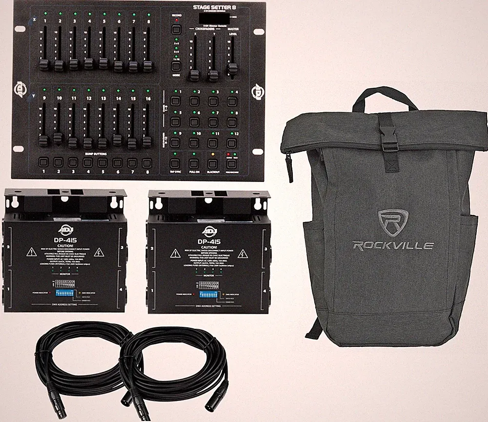 American DJ STAGE PAK 1 DMX Lighting Control Kit w/Stage Setter+Dimmer Packs+Bag