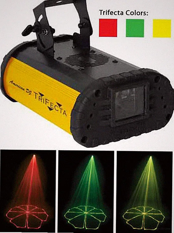 American DJ TRIFECTA Pro Lighting 3-Channel Club Multi Color Laser Light Effect