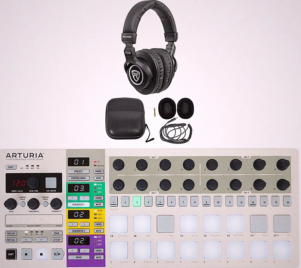 Arturia BeatStep Pro Sequencer Midi USB DJ Recording Pad Controller+Headphones