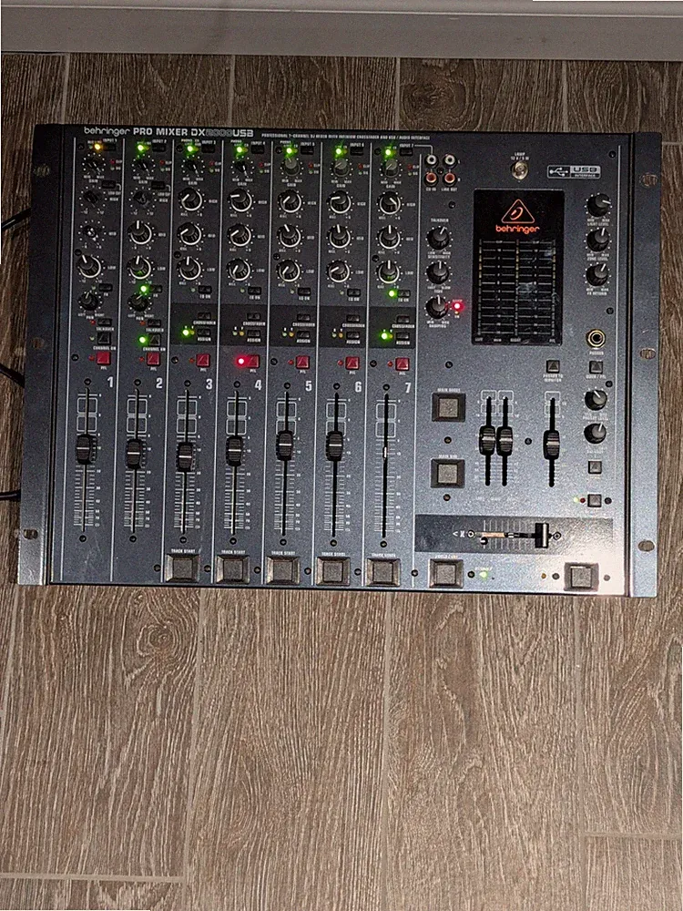 Behringer Pro Mixer DX2000USB 7-channel DJ Mixer Untested As Is 🔥🔥🔥