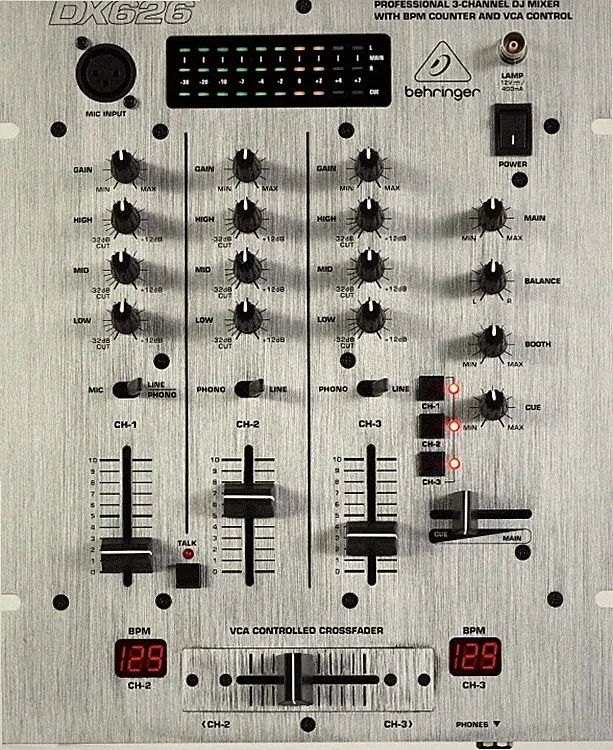 Behringer Pro Mixer DX626 3-channel DJ Mixer