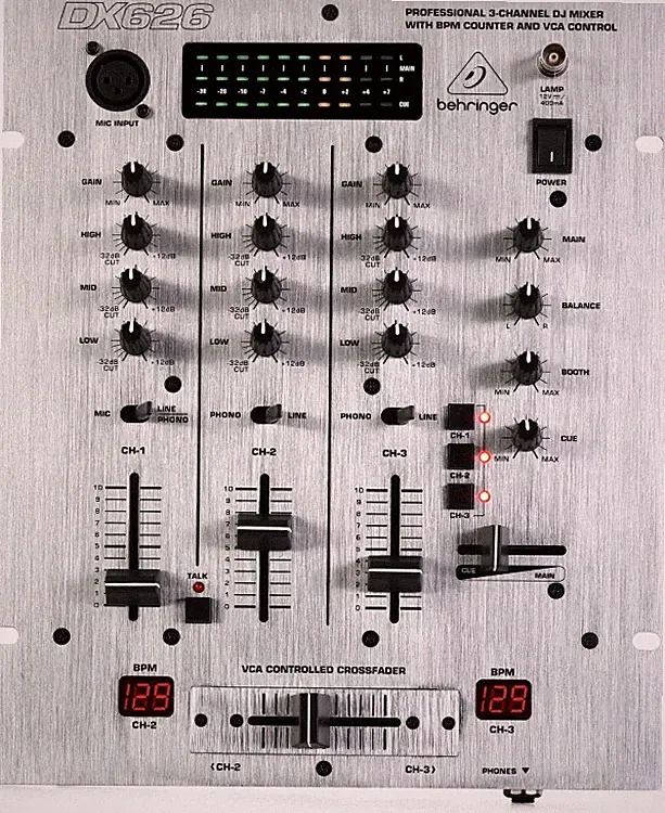 Behringer Pro Mixer DX626 3-channel DJ Mixer