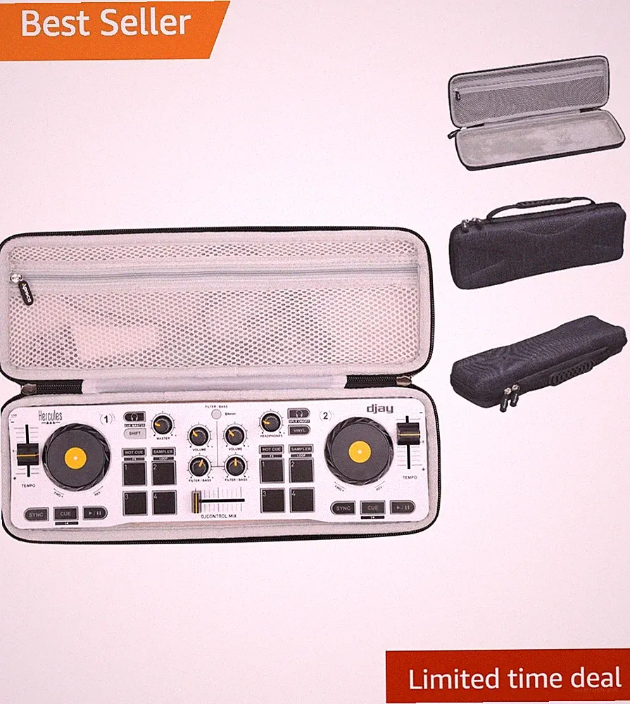 Black Hard Shell Case for Hercules DJControl Mix – Perfect Protection on-the-Go