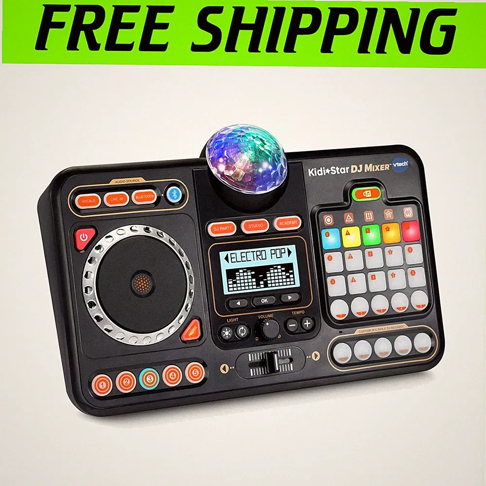 Bluetooth DJ Mixer for Kids: 15 Songs, 2000+ Sounds**