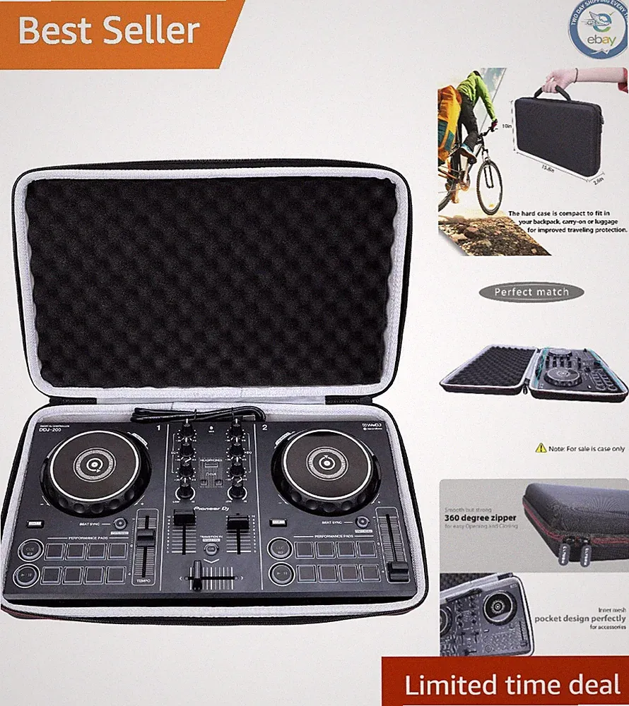 CASE ONLY - Hercules Inpulse 200 & DJ DDJ-200 Case - Hard Shell Protection