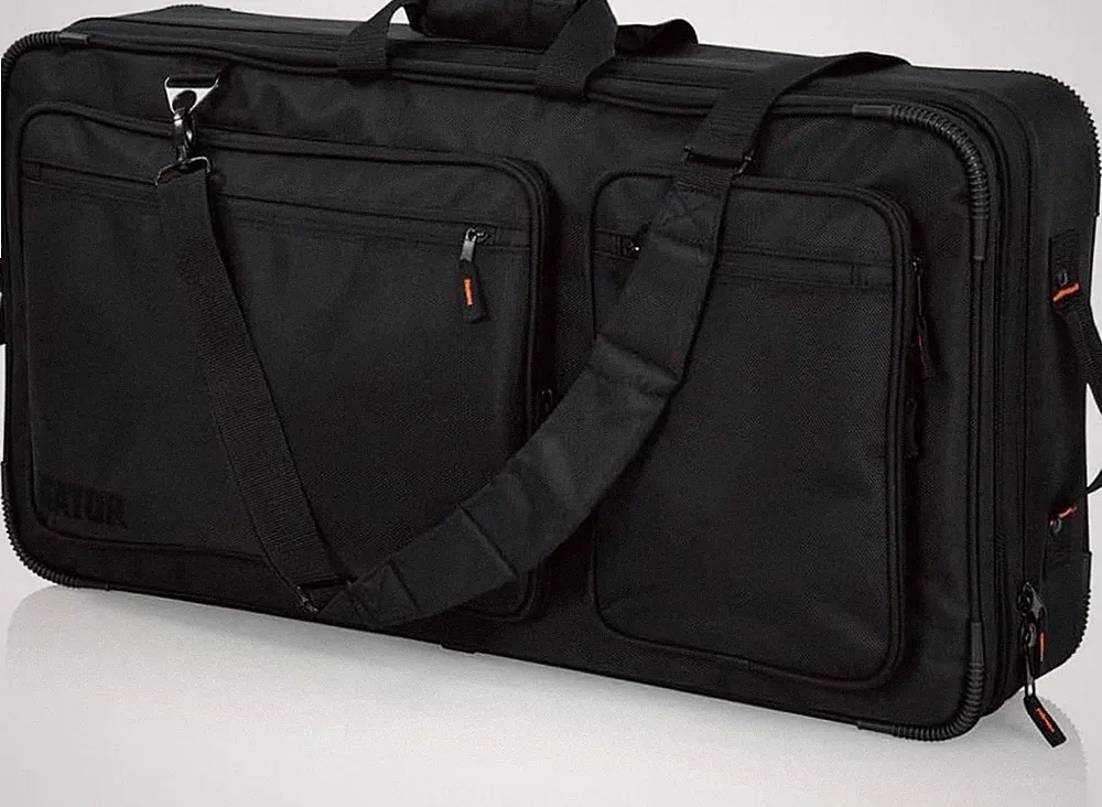 Cases Club Series DJ Backpack with Adjustable Interior and Bright Orange Lining