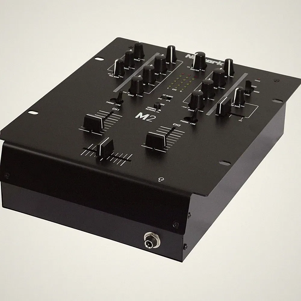 Compact 2-Channel Mixer for DJ Turntables and Media Players