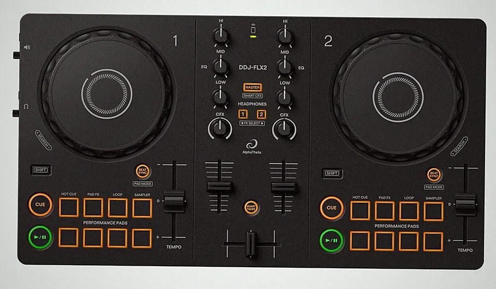 Compact 2Channel DJ Controller for Seamless Mixing and Performance