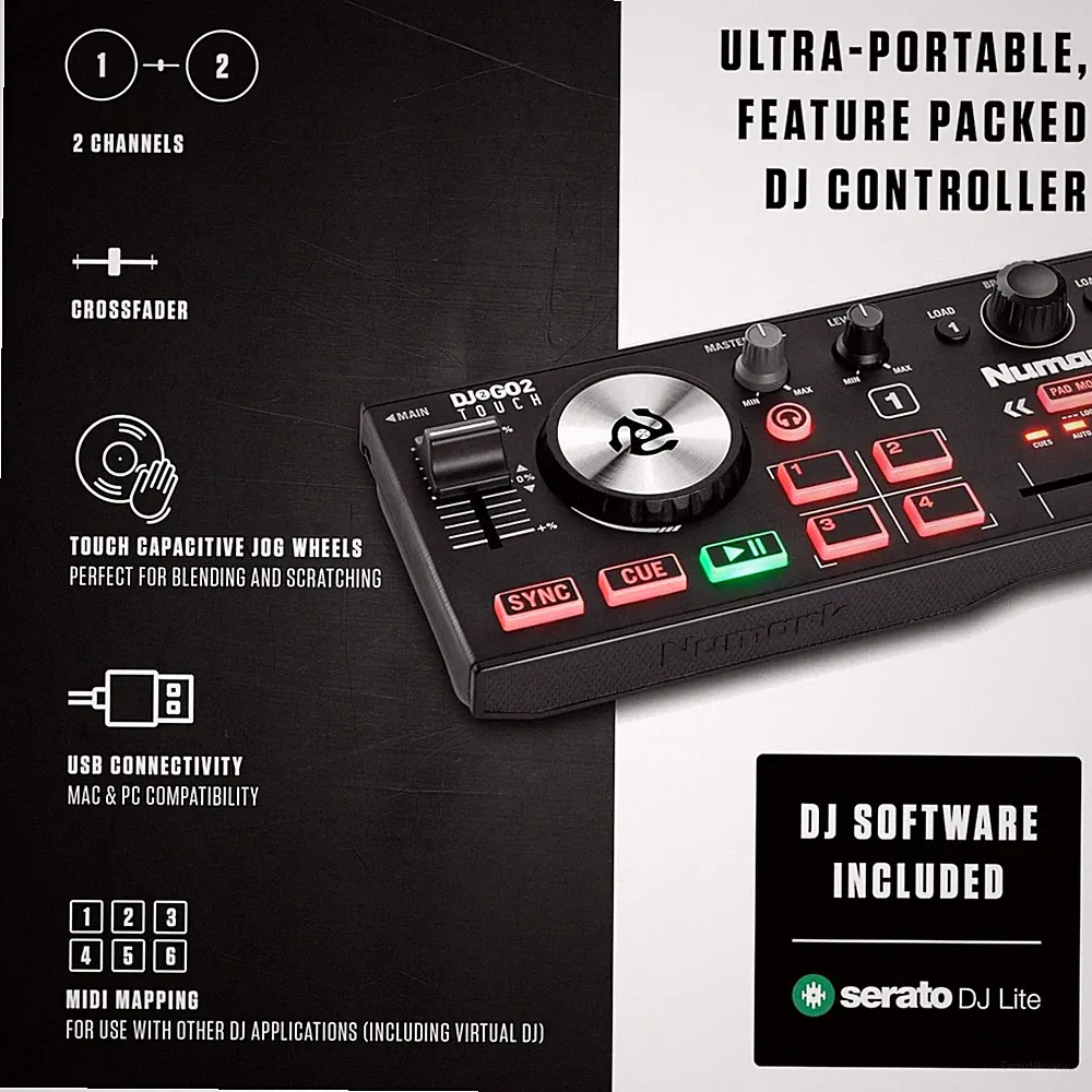 Compact DJ Controller for Mac & Windows