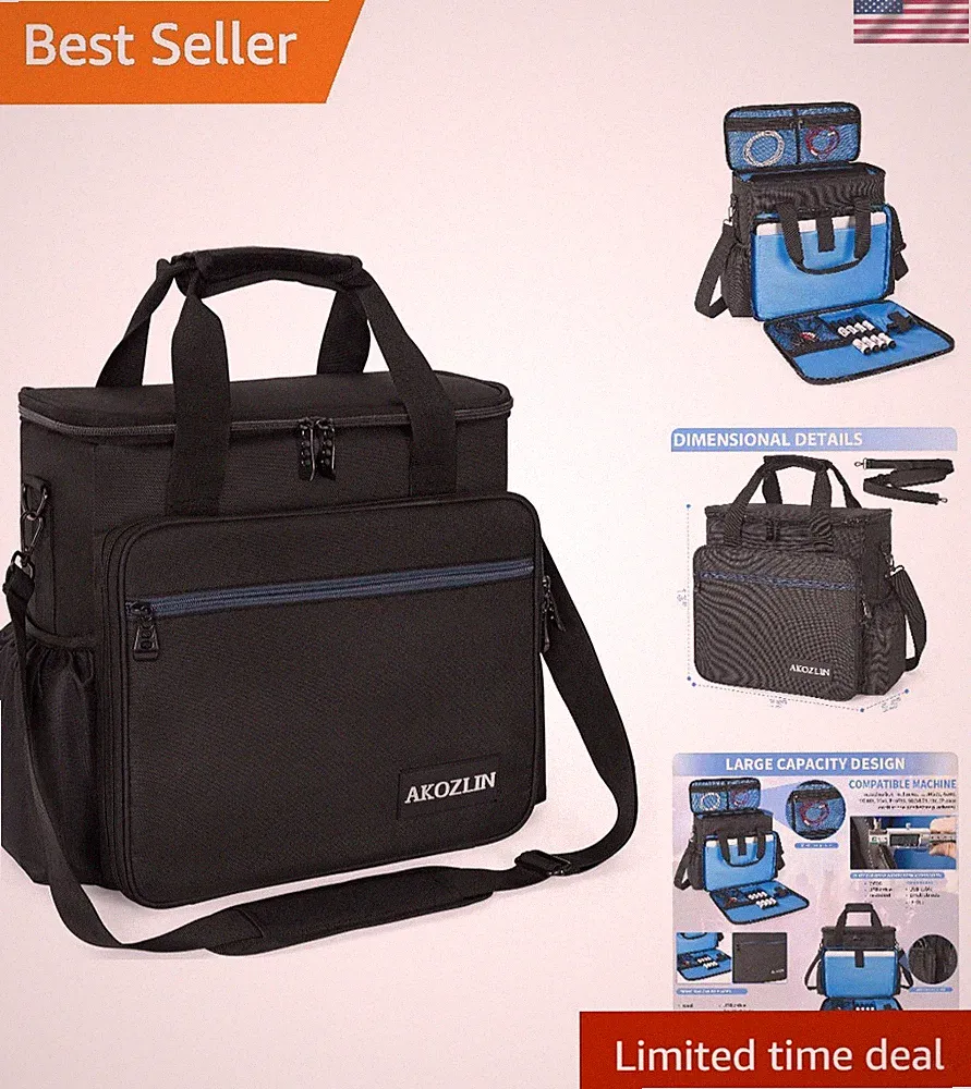 Compact Padded DJ Controller Bag - 13"x13"x5.5" for Mixers & Accessories