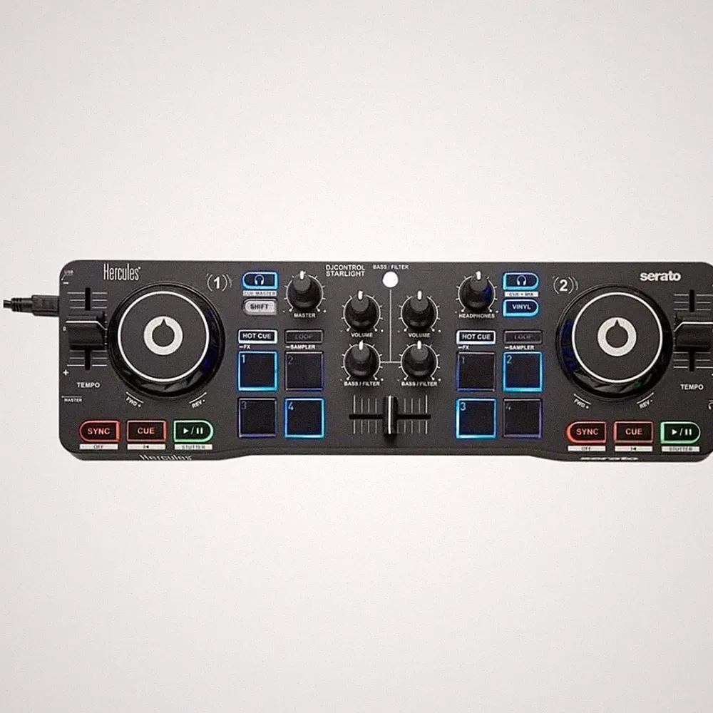 Compact Serato DJ Controller with Touch-Sensitive Jog Wheels