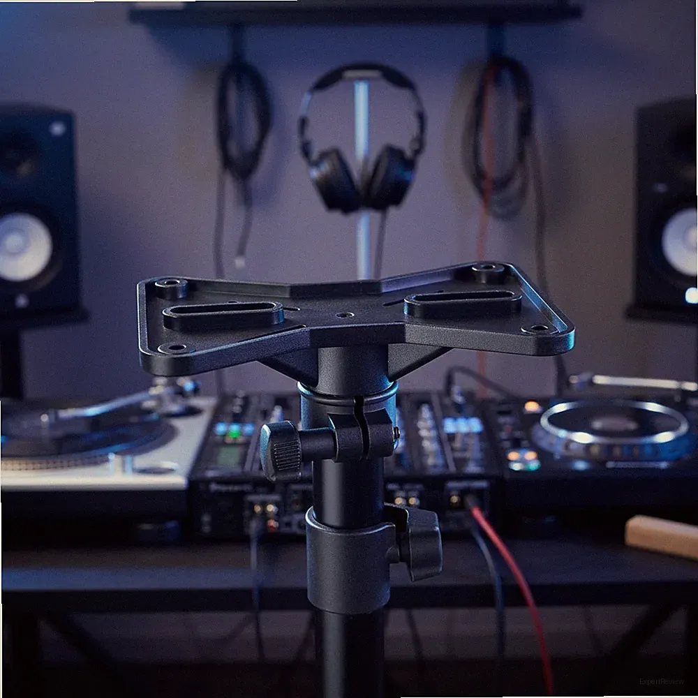 Compact Speaker Stand Adapter Bracket for Mobile DJs and Sound Professionals