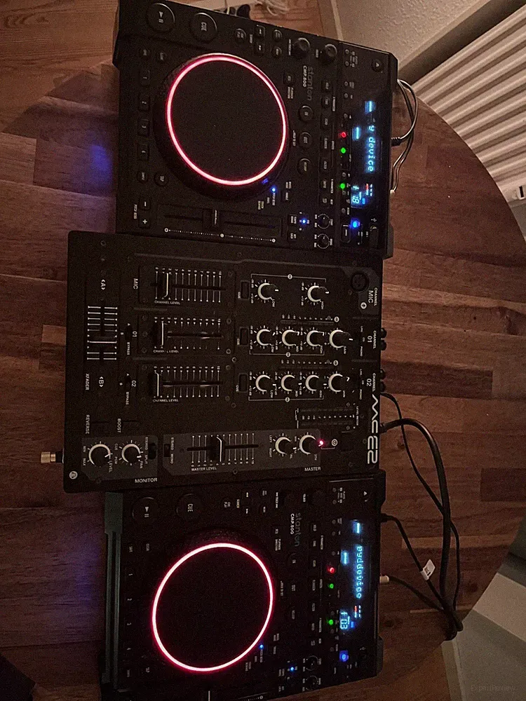 Complete Plug-and-Play DJ Setup (2x Stanton CMP-800 + Akiyama Mixer)