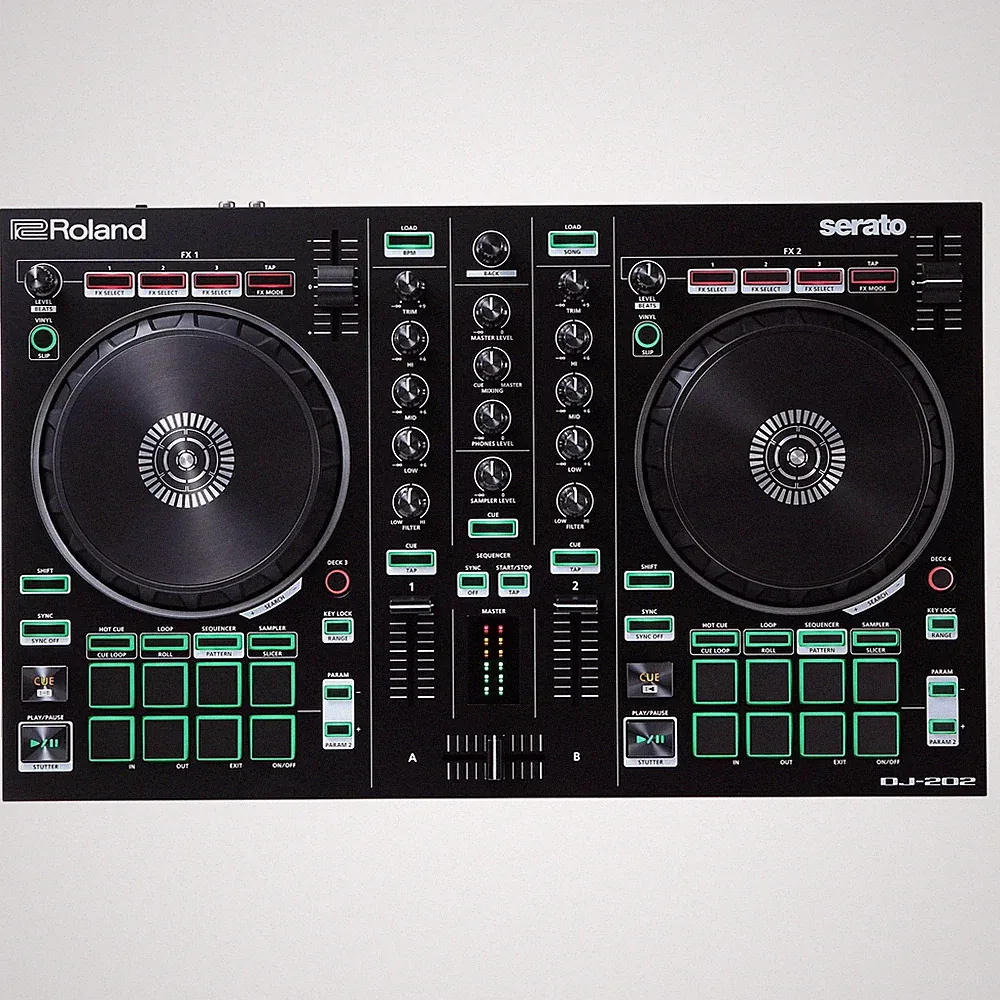 Controller Roland DJ-202 Compact Two Channel Four Deck Black