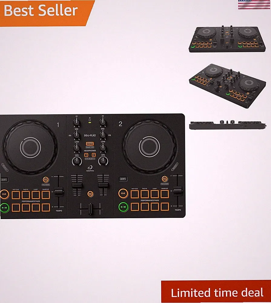 DDJ- Compact 2-Channel DJ Controller - Streaming-Ready, Smart Fader & Smart C...