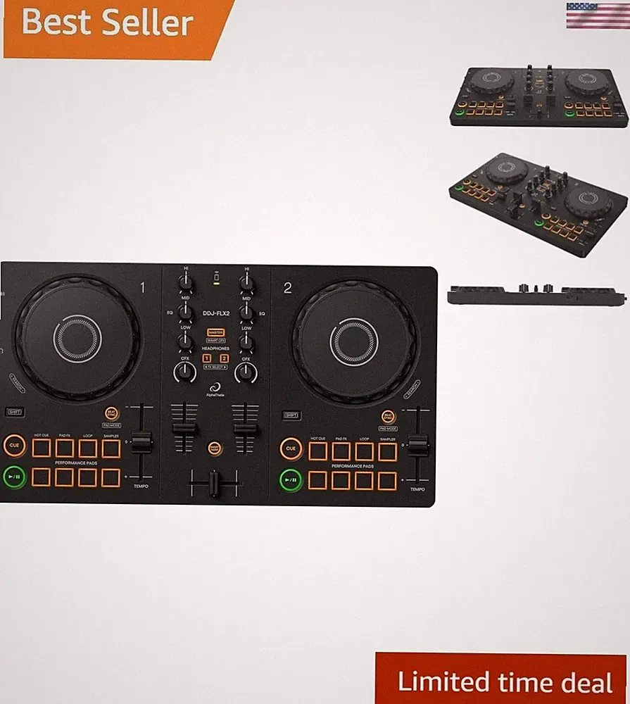 DDJ- Compact 2-Channel DJ Controller - Streaming-Ready, Smart Fader & Smart C...
