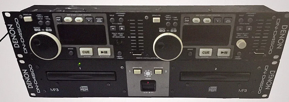 Denon DJ DN-D4500MK2 dual CD/MP3/USB media player With Power Cord TESTED