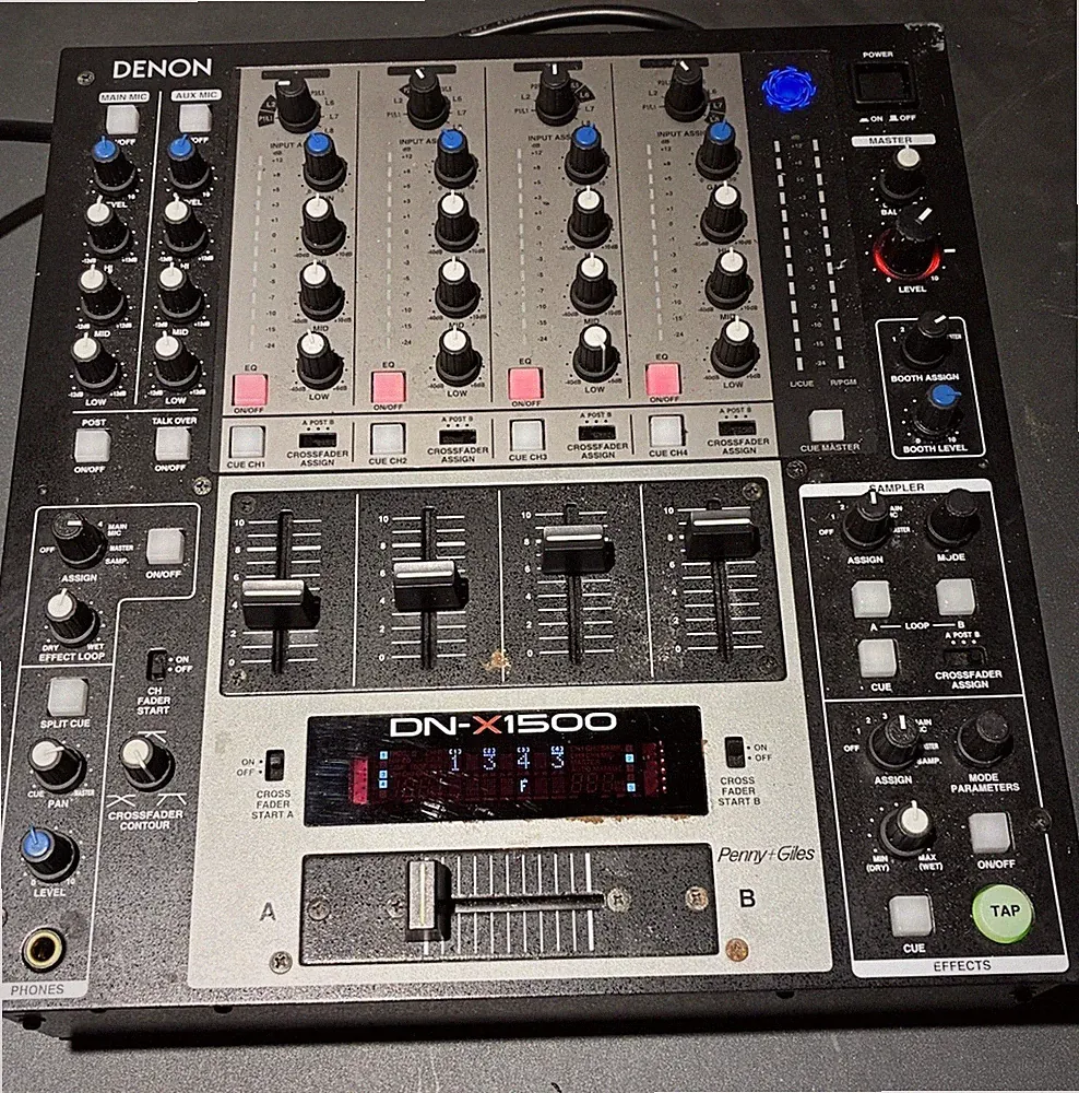 Denon DJ DN-X1500 Professional 4 Channel DJ Mixer w/ Sampling & Digital Effects