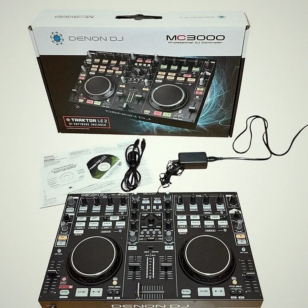 Denon DJ MC3000 2-Channel Controller MIDI USB Interface Serato Traktor
