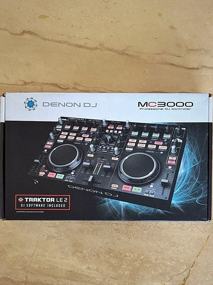 Denon DJ MC3000 Professional 2 Deck DJ Controller Mixer Boxed Adapter Tested