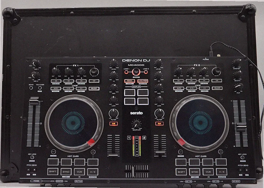 Denon DJ MC4000 Professional 2-Channel DJ Controller for Serato with Case