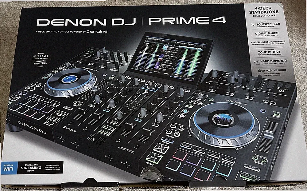 Denon DJ Prime 4 Standalone 4-Channel DJ Controller w/ Touchscreen WiFi