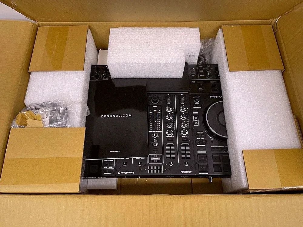 Denon DJ PRIME 4+ Standalone DJ Controller with Stem Separation on 4 Decks