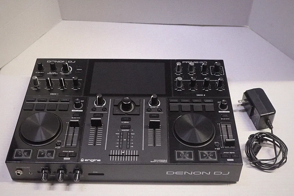 Denon DJ PRIME GO Double Deck Rechargeable Smart DJ Console - 7 inch Touchscreen