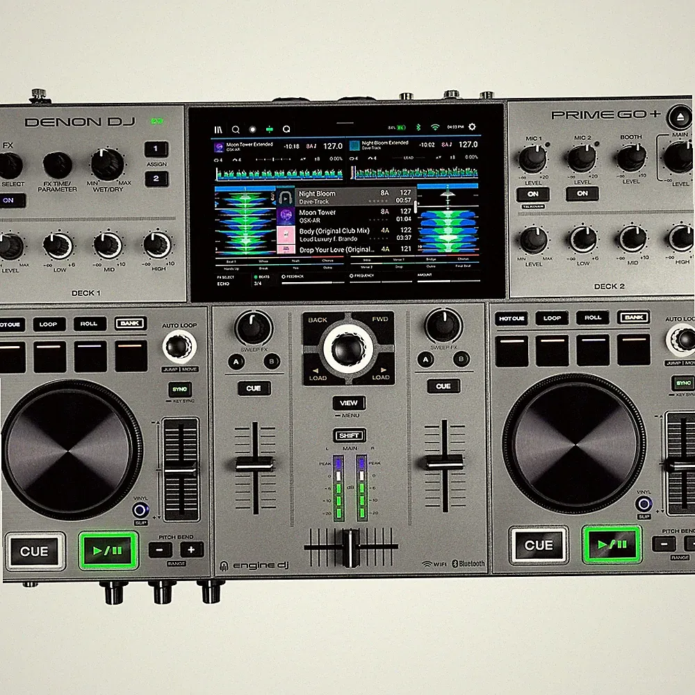 Denon DJ PRIME GO+ Professional 2-Channel Standalone DJ System with Bluetooth