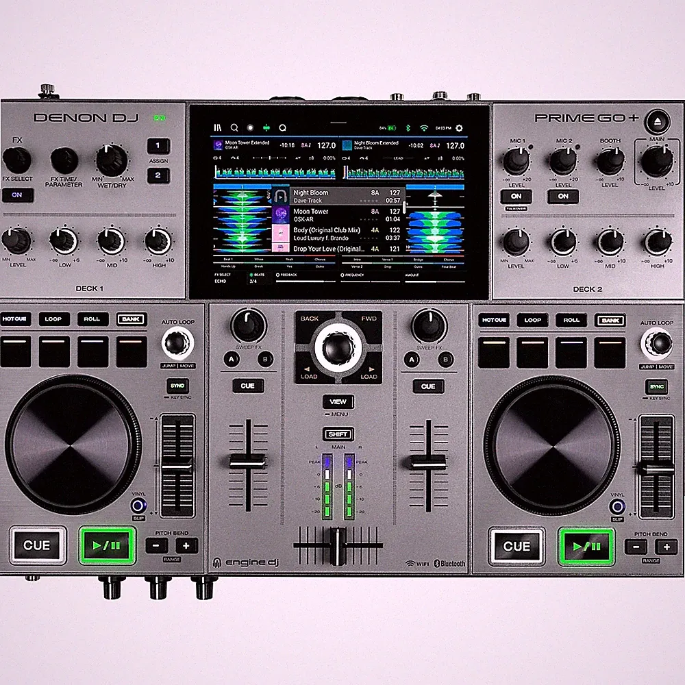 Denon DJ PRIME GO+ Professional 2-Channel Standalone DJ System with Bluetooth
