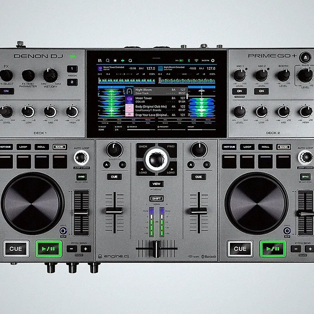 Denon DJ PRIME GO+ Professional 2Channel Standalone DJ System with Bluetooth