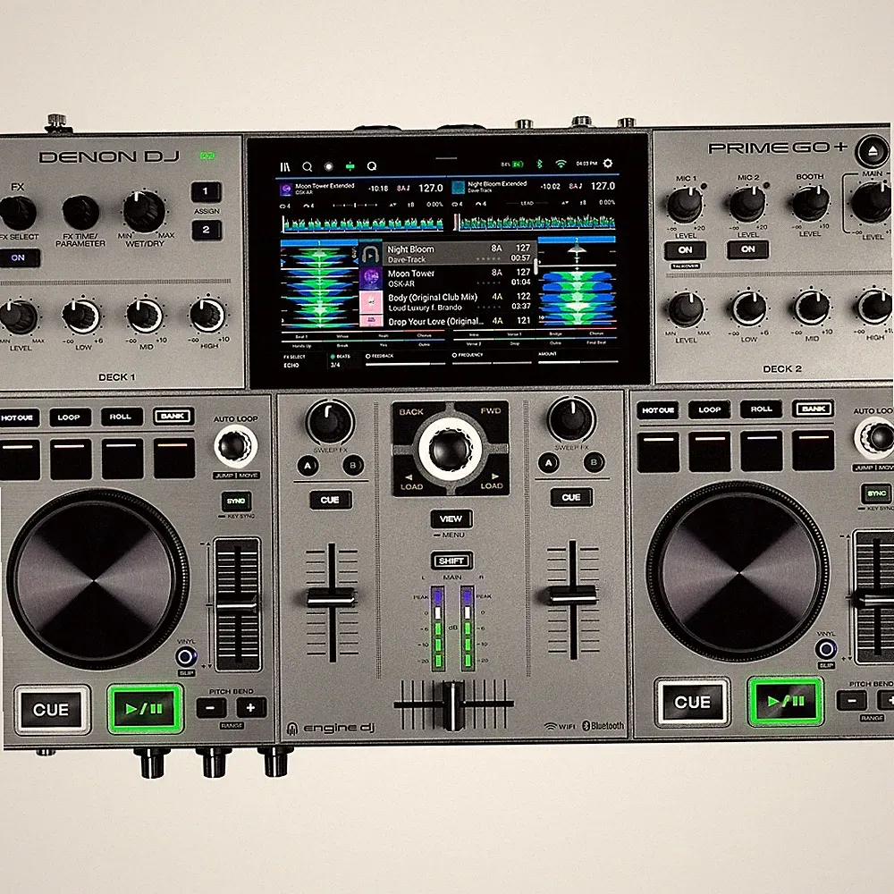 Denon DJ PRIME GO+ Professional 2Channel Standalone DJ System with Bluetooth