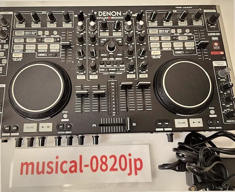 DENON DN-MC6000 4ch DJ Controller Mixer Traktor Virtual 4-Channel Black