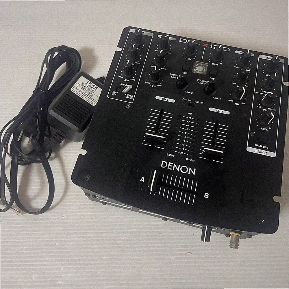 Denon DN-X120 2-Channel DJ Mixer Scratch Battle Tested Working from Japan Used
