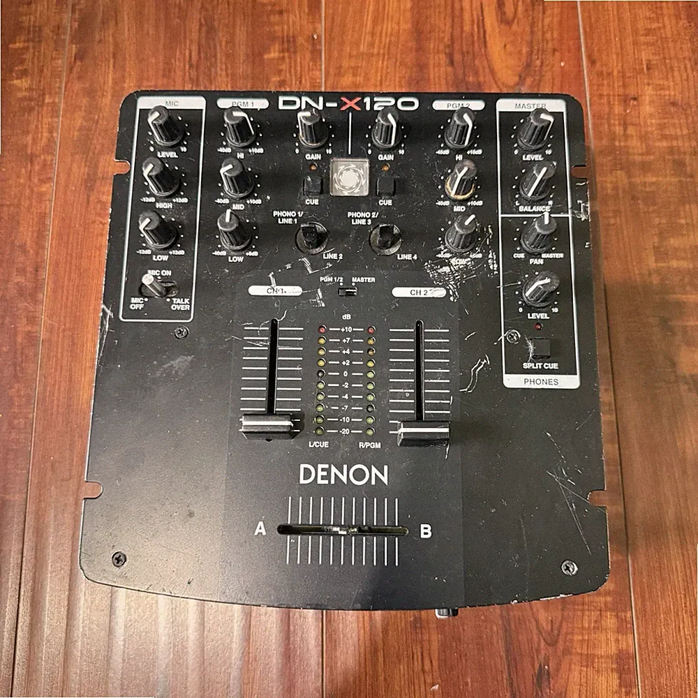 Denon DN-X120 DJ Mixer 2-Channel Compact Professional”UNTESTED”No Cords Read Blw