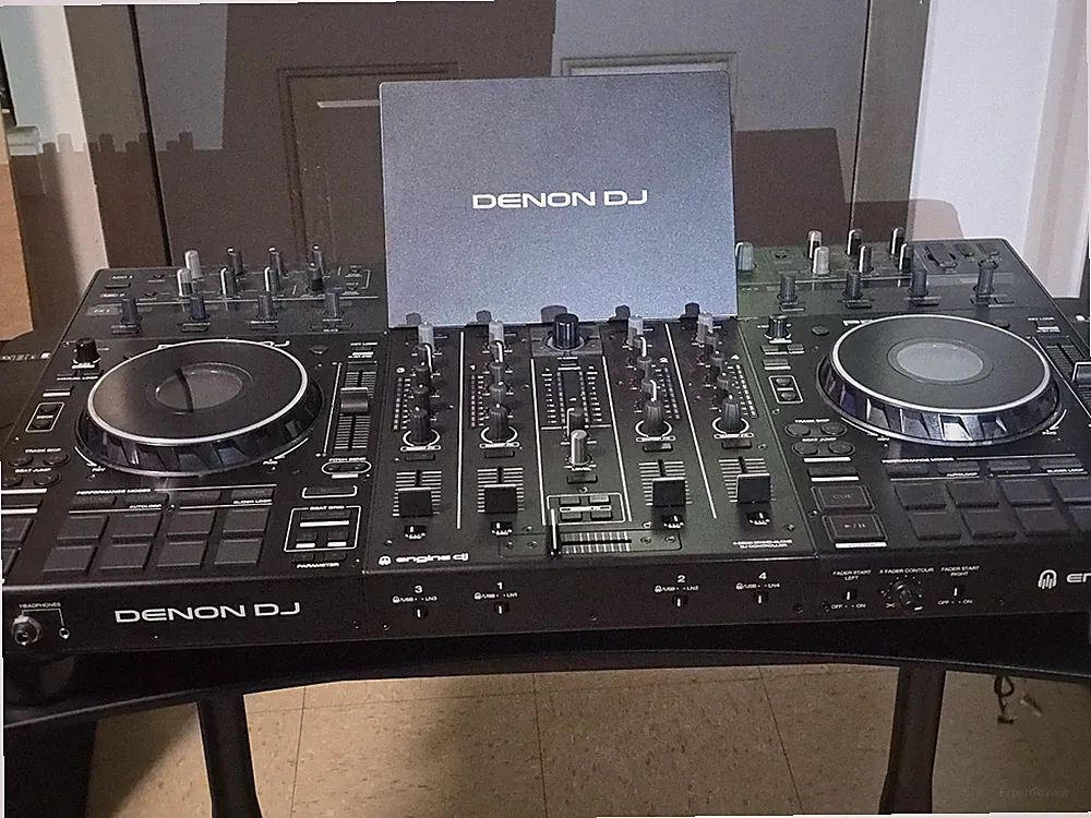 Denon PRIME4 plus Standalone DJ Controller System with 10"...and cover
