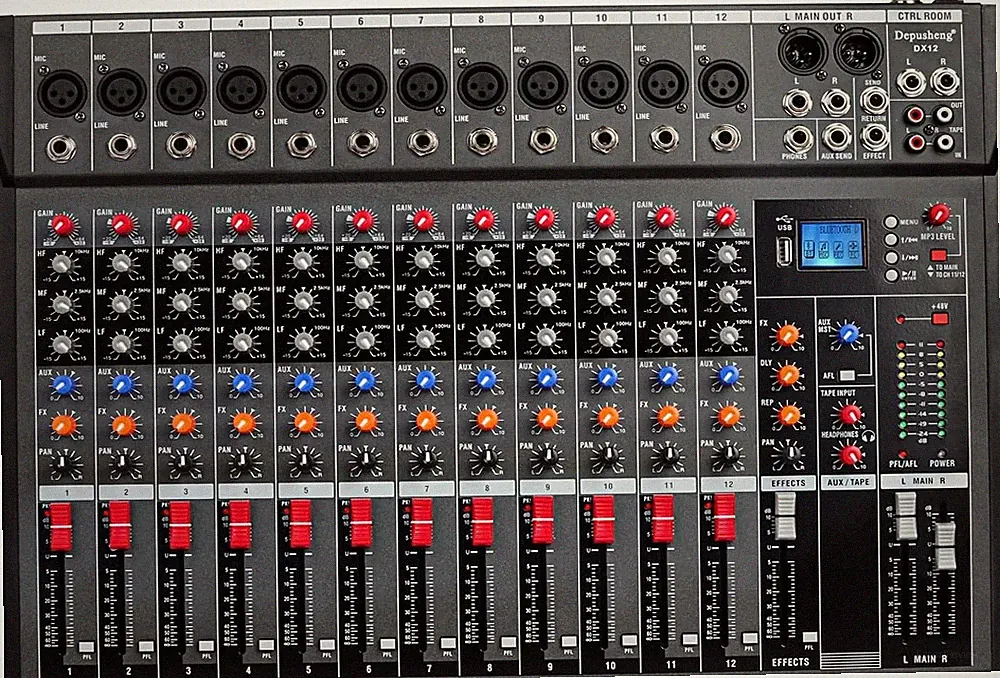 Depensheng DX12 DJ Sound Controller 12 Channel Audio Mixer
