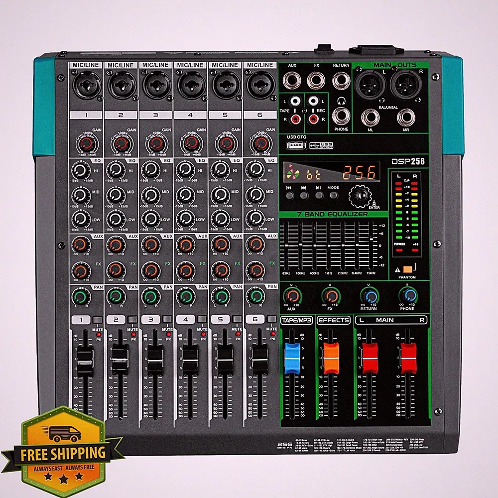 Depusheng PA6 6 Channel DJ Mixer DPS USB BT