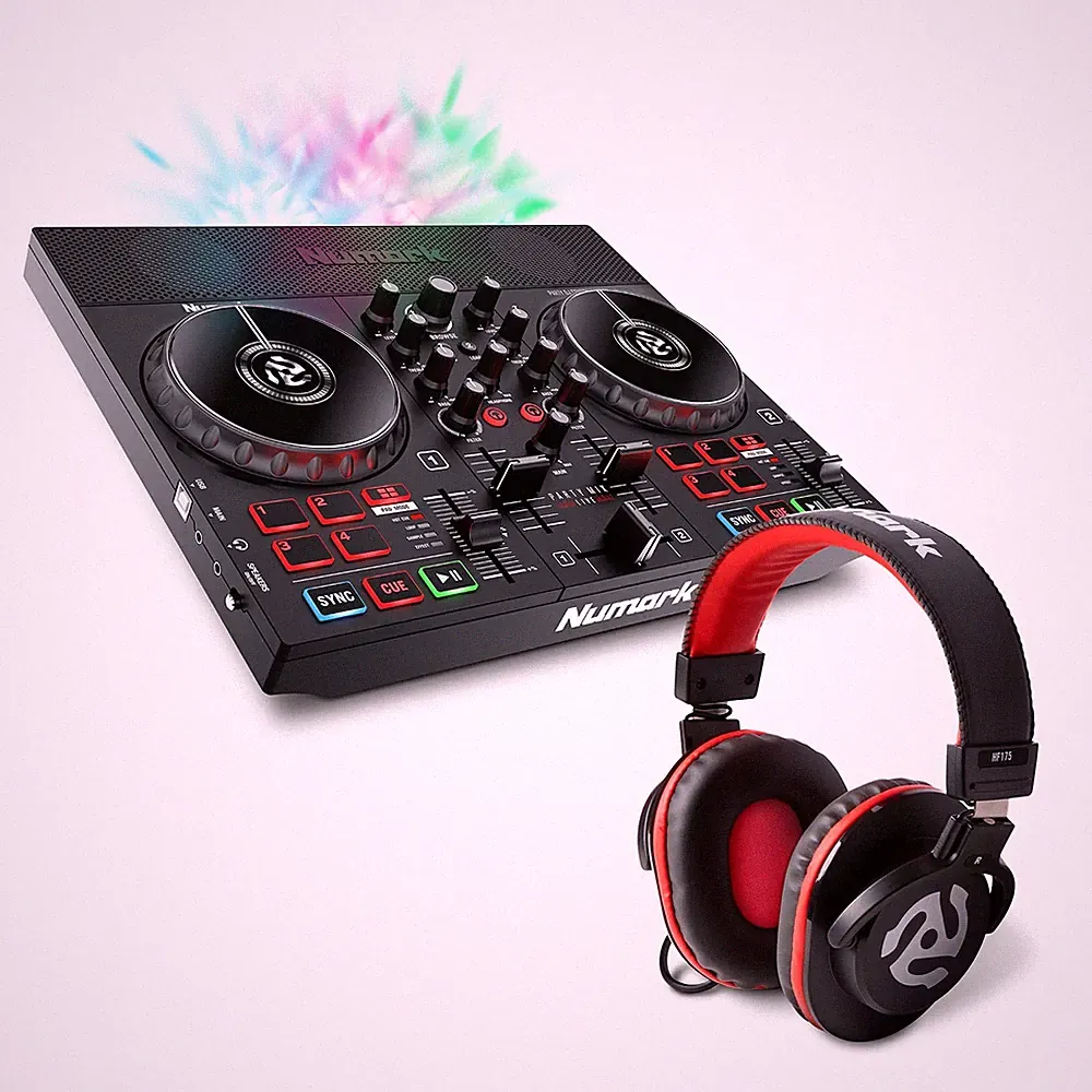 DJ Controller Bundle - DJ Set with Built in Speakers, Party Lights, DJ Mixer,...